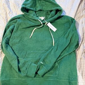 Outerknown Green Terry Hooded Pullover